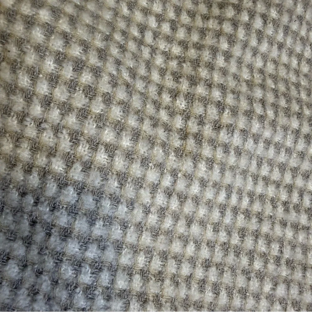 Sisley Houndstooth Tweed Mini Skirt 6 Wool Blend Zip Front Quiet Luxury Coquette